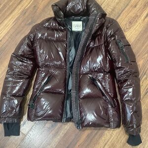 SAM WOMENS DOWN PUFFER JACKET MERLOT SIZE S